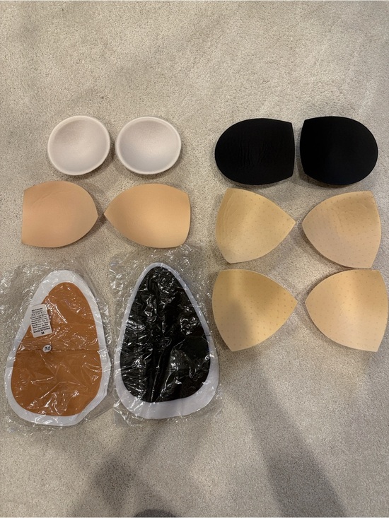 The Unbranded Brand Other - Bra Padding Inserts & Adhesive Bundle - Tan Nude White Black Removables Reusable
